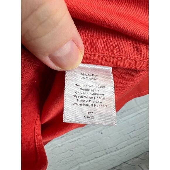 TALBOTS Petites red terracotta cotton spandex stretch jacket cardigan unlined 8P - Picture 6 of 7